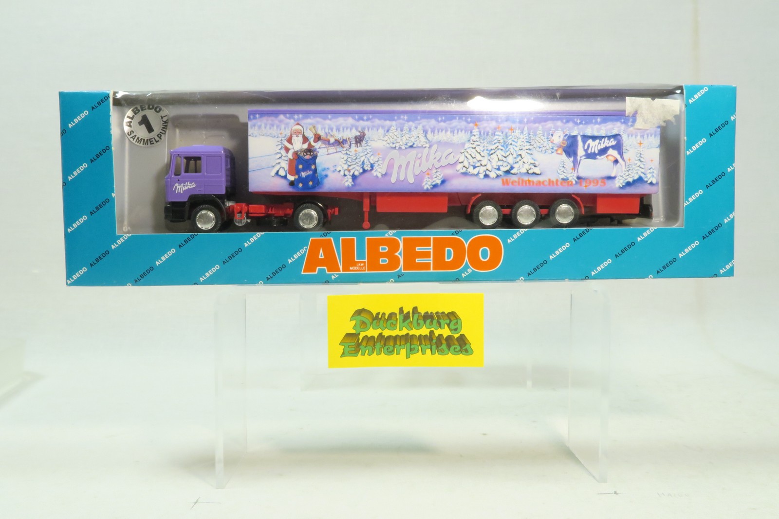 Albedo Herpa 1:87 LKW 800030 MAN Sattelzug Milka Weihnachten 1996  OVP 184997