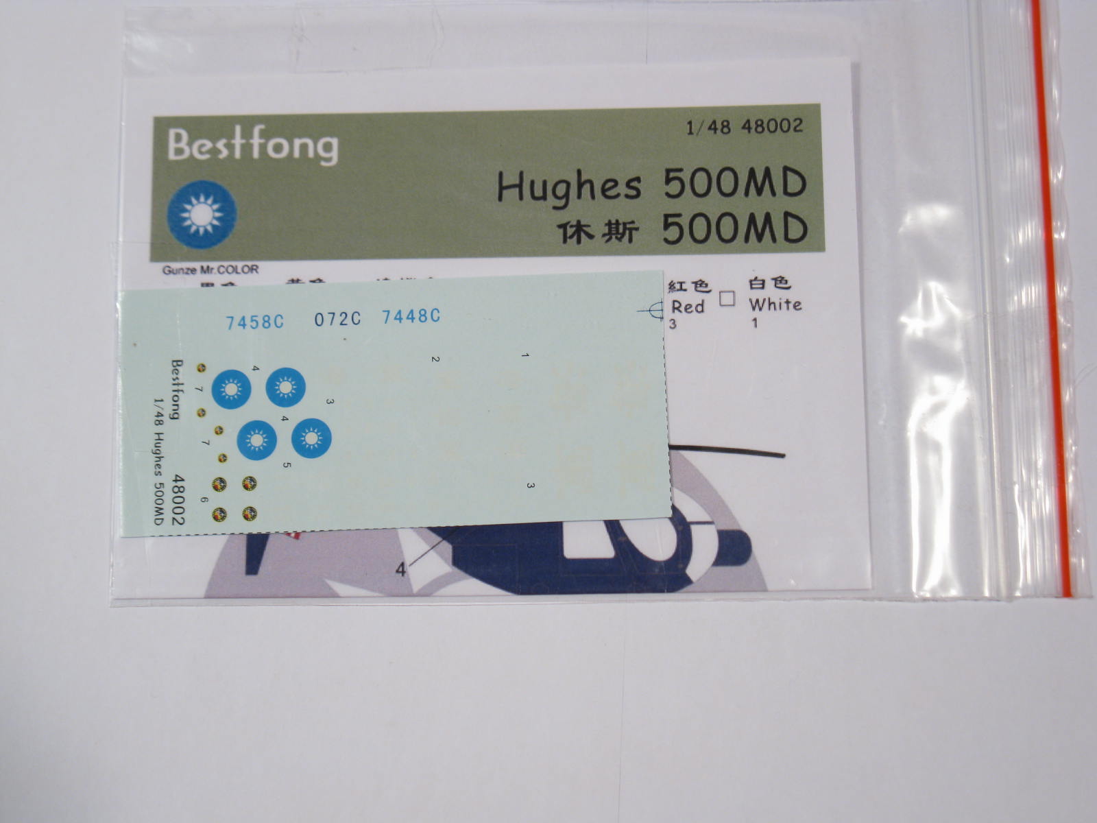 Bestfong 48002 Decals für Hughes 500 MD Helicopter 1/48 z753