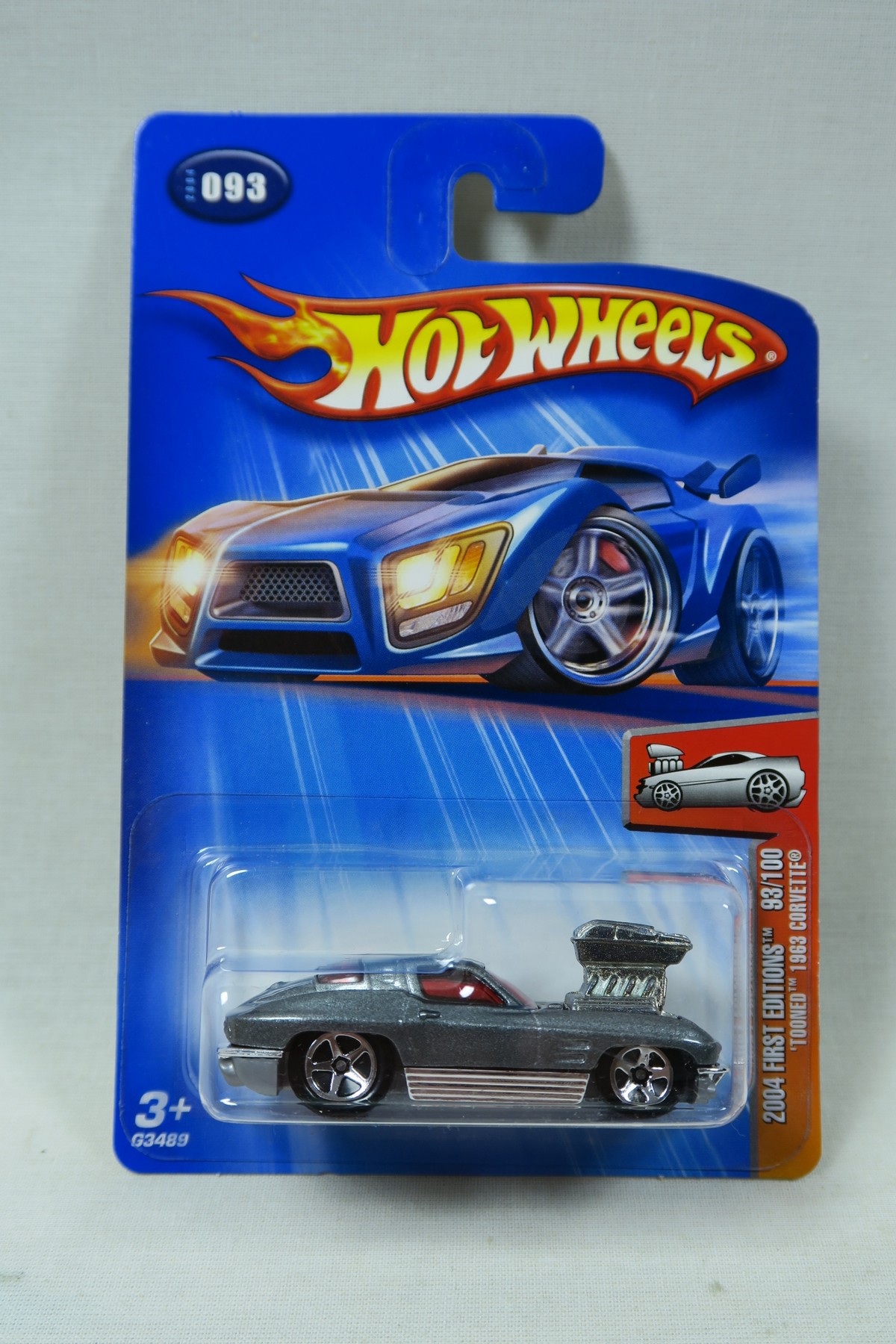 Hot Wheels 2004 tooned Corvette 93/100 MOC 138185