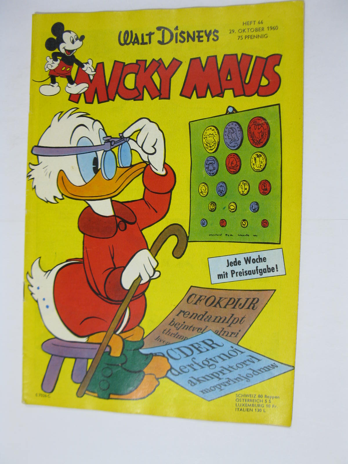 Micky Maus 1960/44 vom 29.10.60  Ehapa im Zustand (1-2). 119495