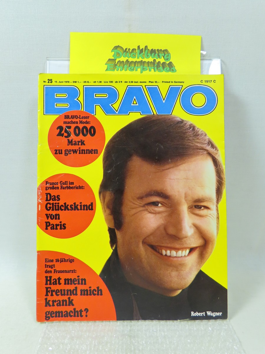 Bravo 1970 /25  vom 15.6.1970 R Wagner, Bee Gees, France Gall, Connors 159421