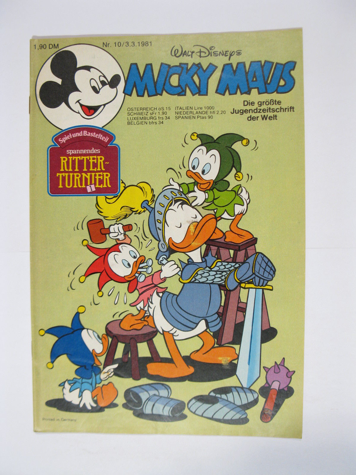 Micky Maus 1981/10  Originalheft vom 3.3.81 im Z (1-2). 77761