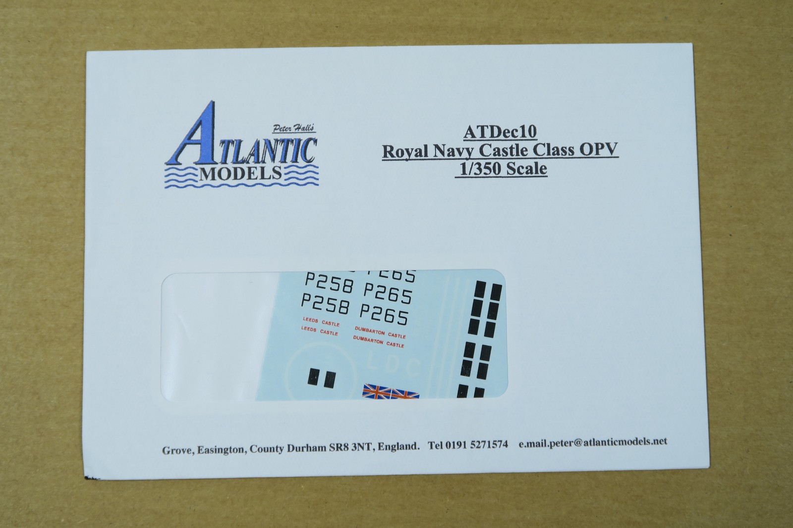 Atlantic Models ATDec10 Decal Set für Royal Navy Castle Class OPV 1/350 z1205