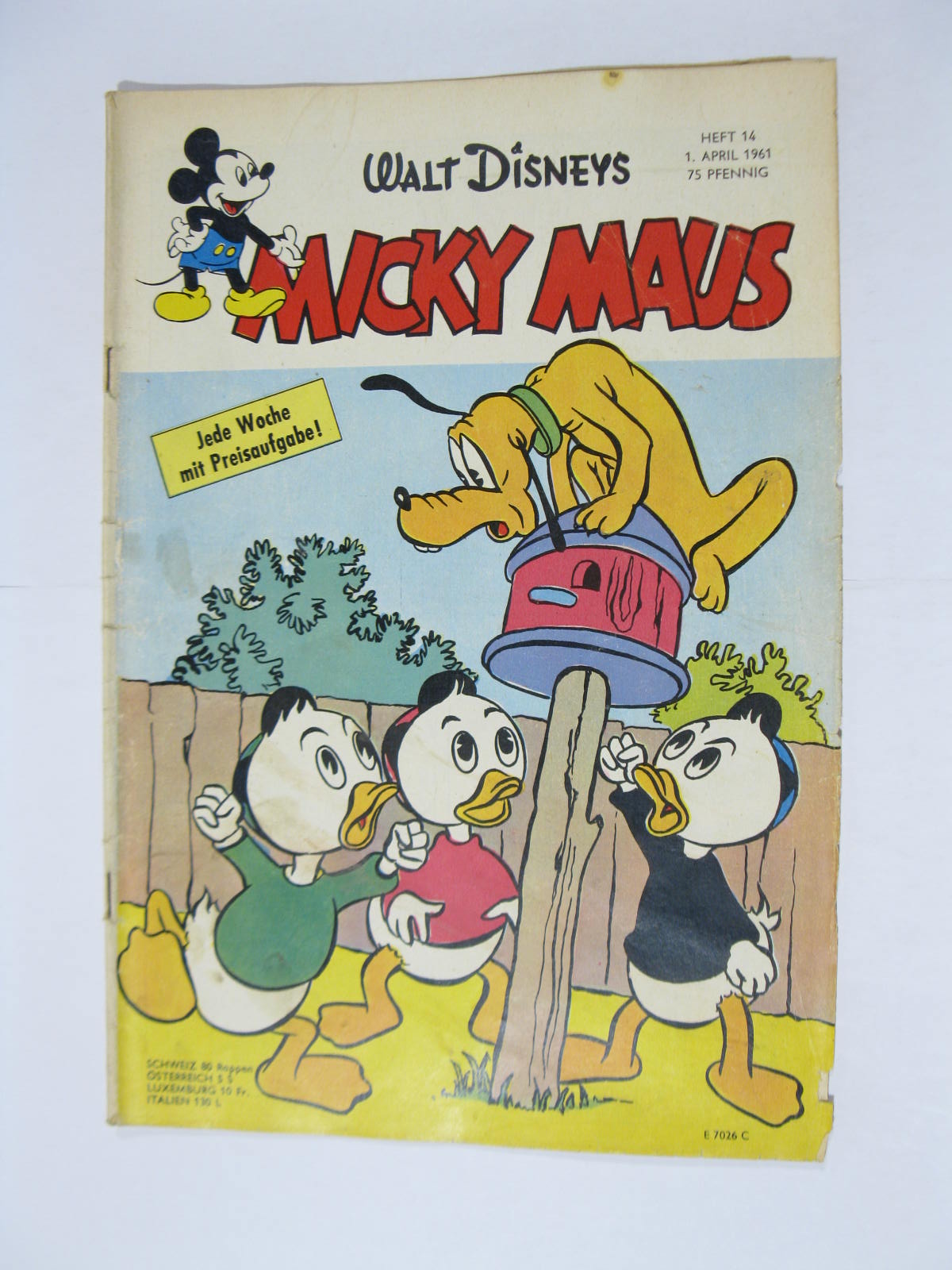 Micky Maus 1961/14 vom 1.4.61  Ehapa im Zustand (2-3). 119539