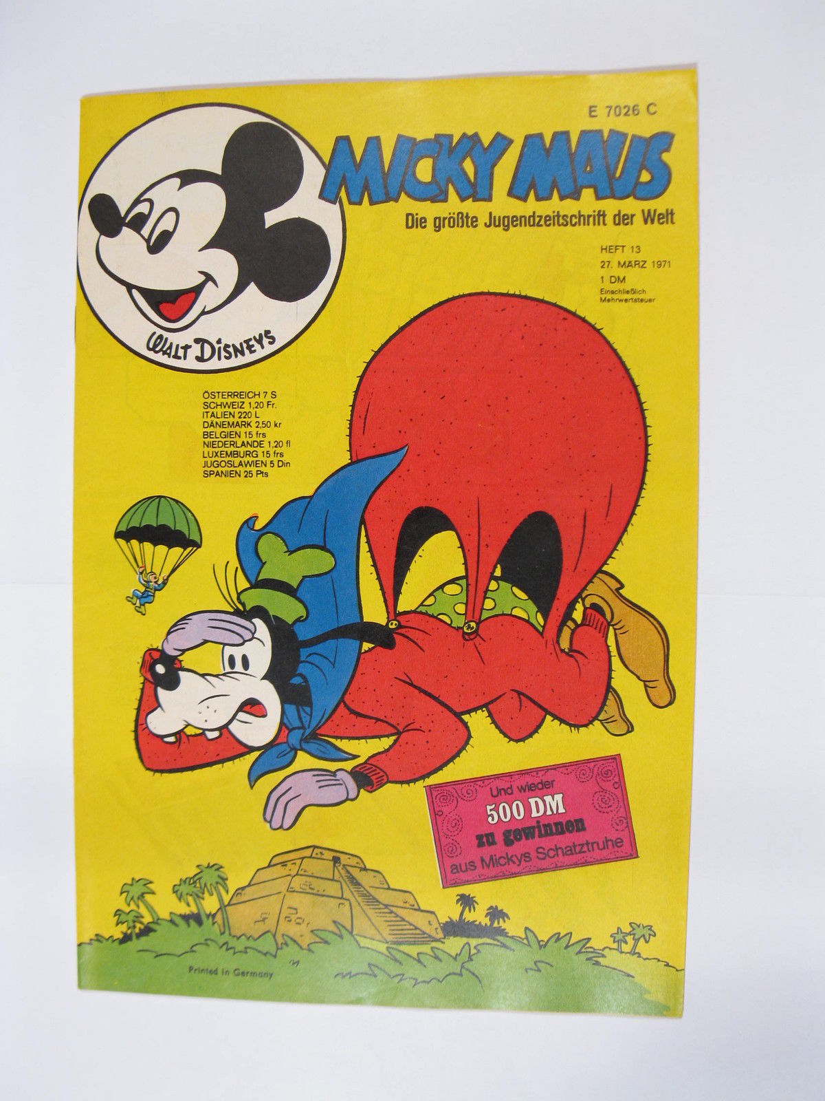 Micky Maus 1971/13  Originalheft vom 27.3.71  in Z (1 oS) 54137