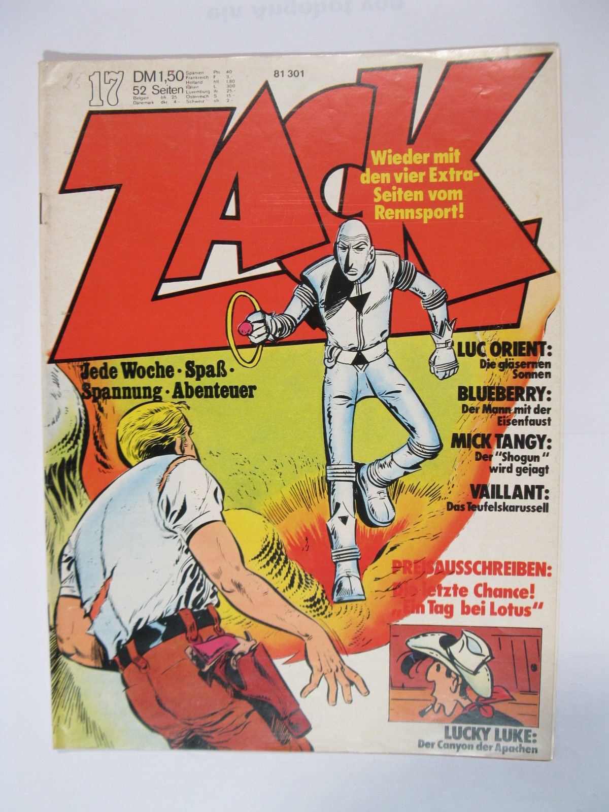 ZACK  Comic Nr. 73/17  Koralle Vlg. im Zustand (1-2). 78543