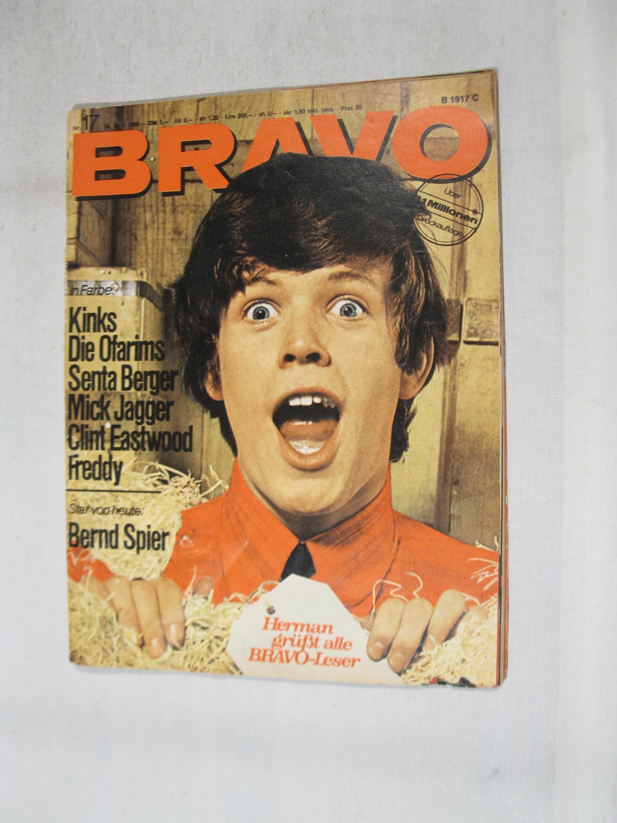 Bravo 1966/17 vom 18.4.1966 Beatles Mick Jagger Clint Eastwood Freddy 116055
