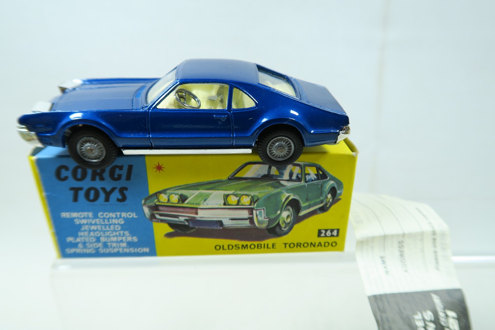 Corgi Toys 264  Oldsmobile Toronado blau  1/43  in OVP 150706