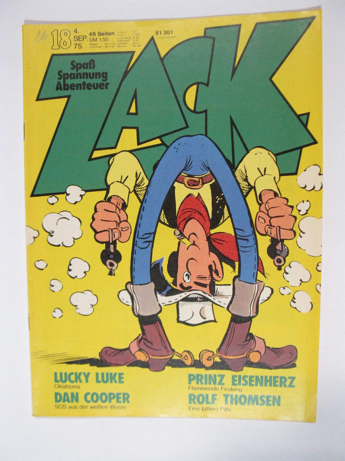 ZACK  Comic Nr. 75/18  mit Beilage  Koralle Vlg. im Zustand (1 NZ). 78635