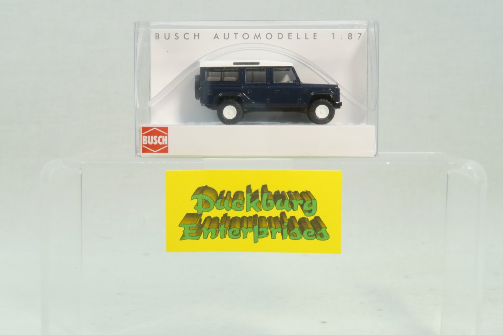 Busch 1:87 PKW Land Rover Defender Station Wagon 110 50302 blau OVP 184825