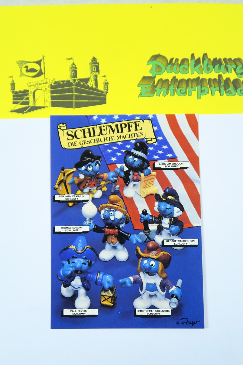 Geschichts Schlümpfe:Sammelkarte Schlumpf smurf smurfs  Schleich +