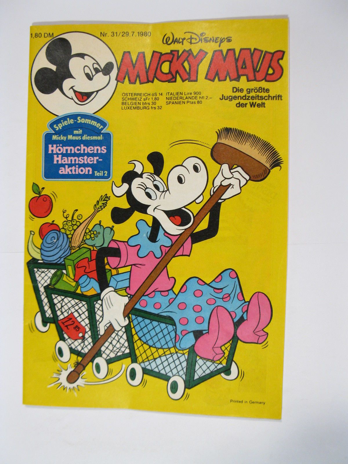 Micky Maus 1980/31  Originalheft vom 29.7.80 im Z (1-2). 77699