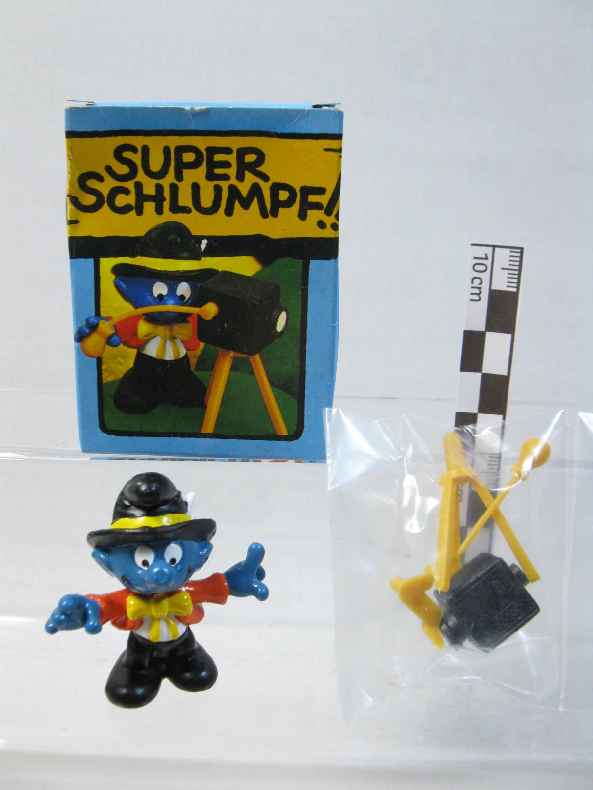 Fotograf in Box Super Schlumpf Schleich Hongkong 40217 smurf  131139