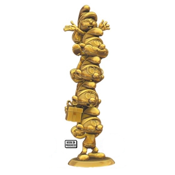 Schlumpf Turm gold 35cm Kunstharz von Plastoy Collectoys  - Vorbestellung