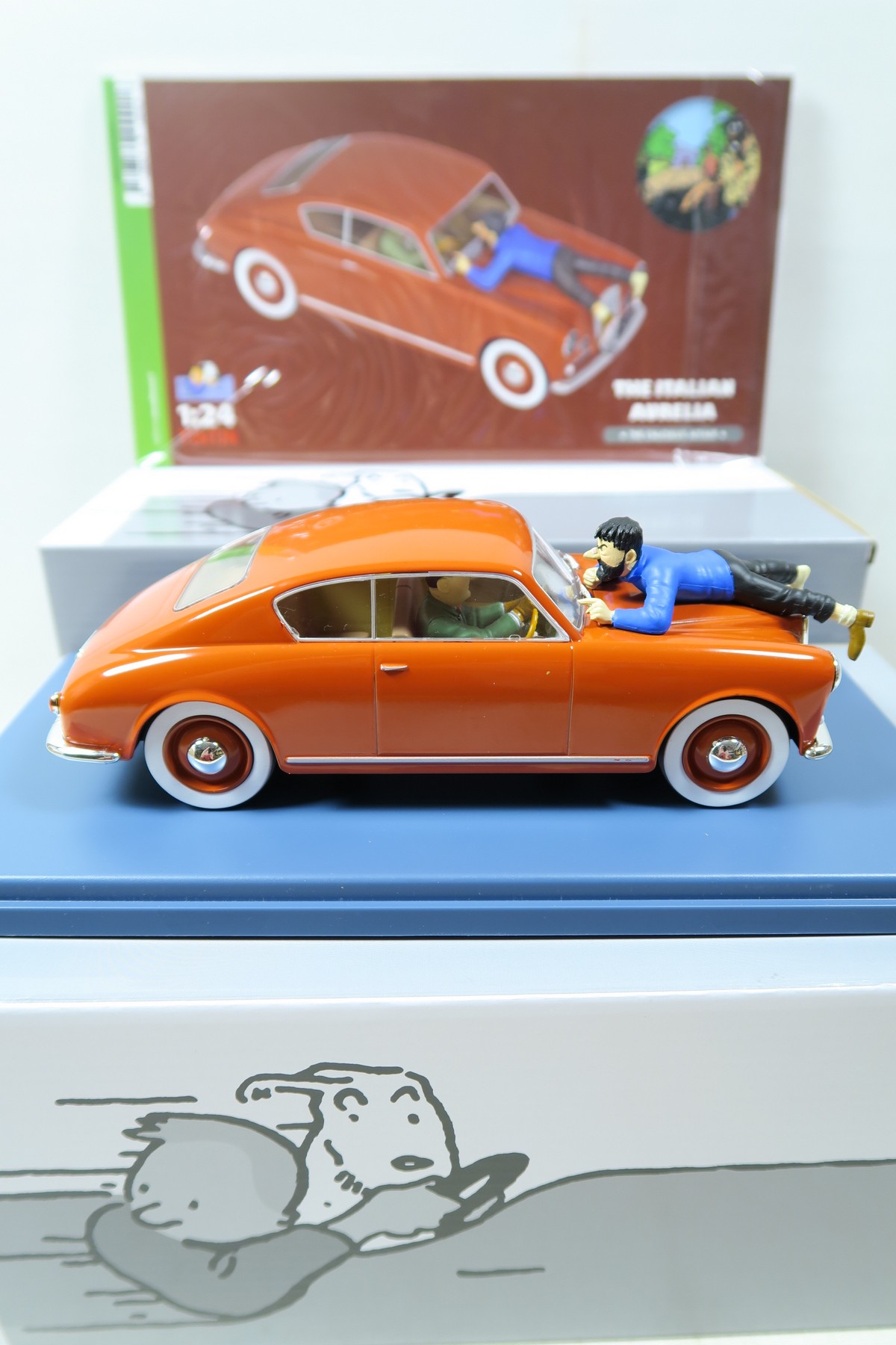 Tim & Struppi Tintin Auto 1/24 Lancia Aurelia mit Haddock  Moulinsart 29914