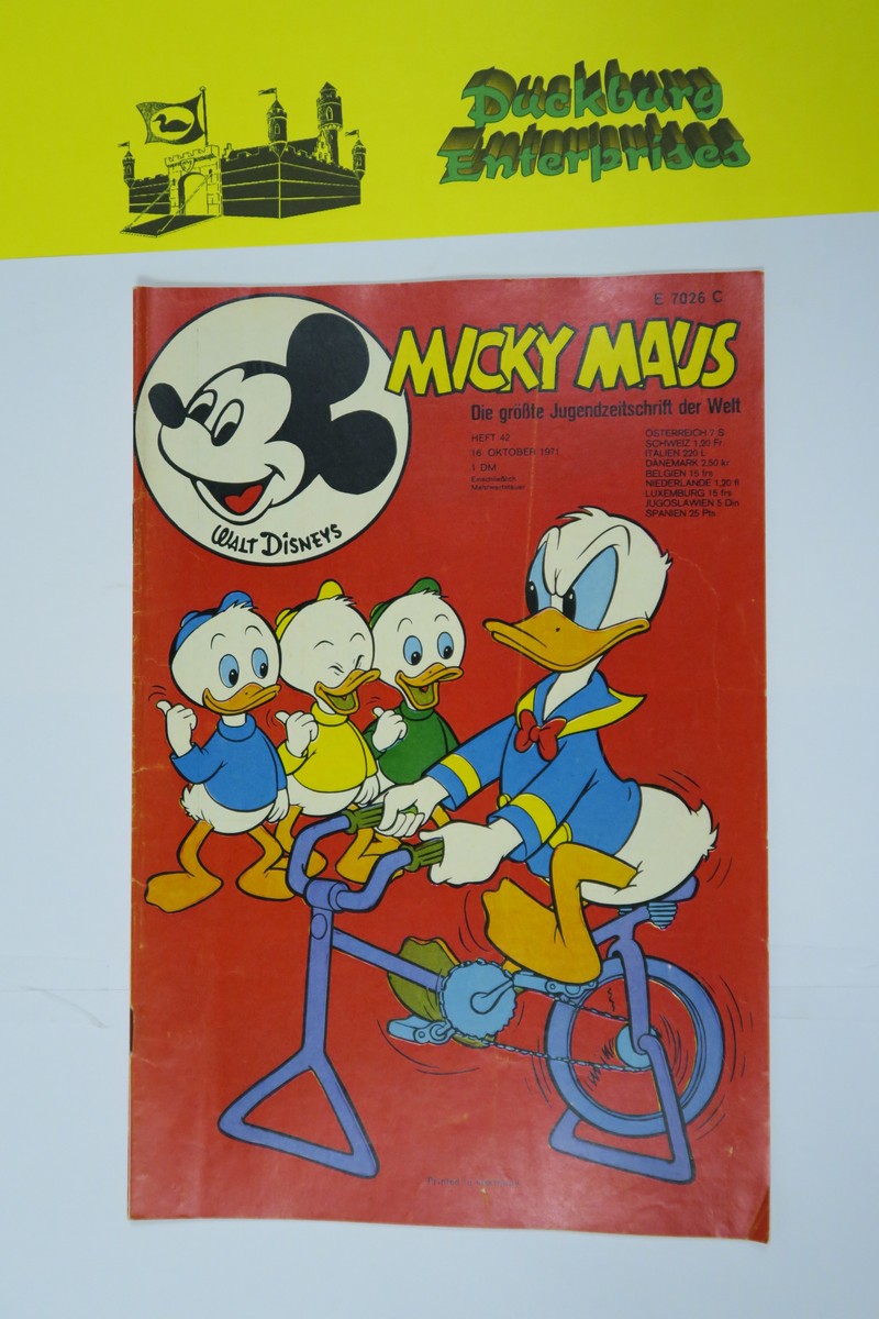 Micky Maus 1971/42 vom 16.10.71  Ehapa im Zustand (2-3). 146919