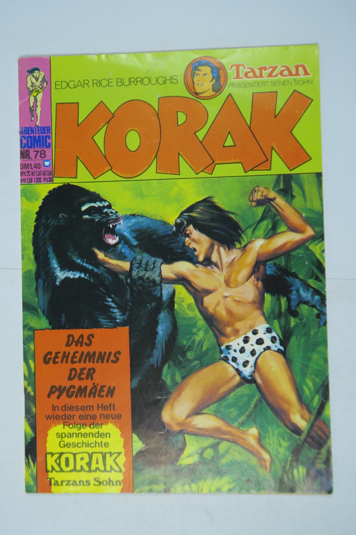 Korak, Tarzan Sohn Nr.  78  BSV im Zustand (2). 140589