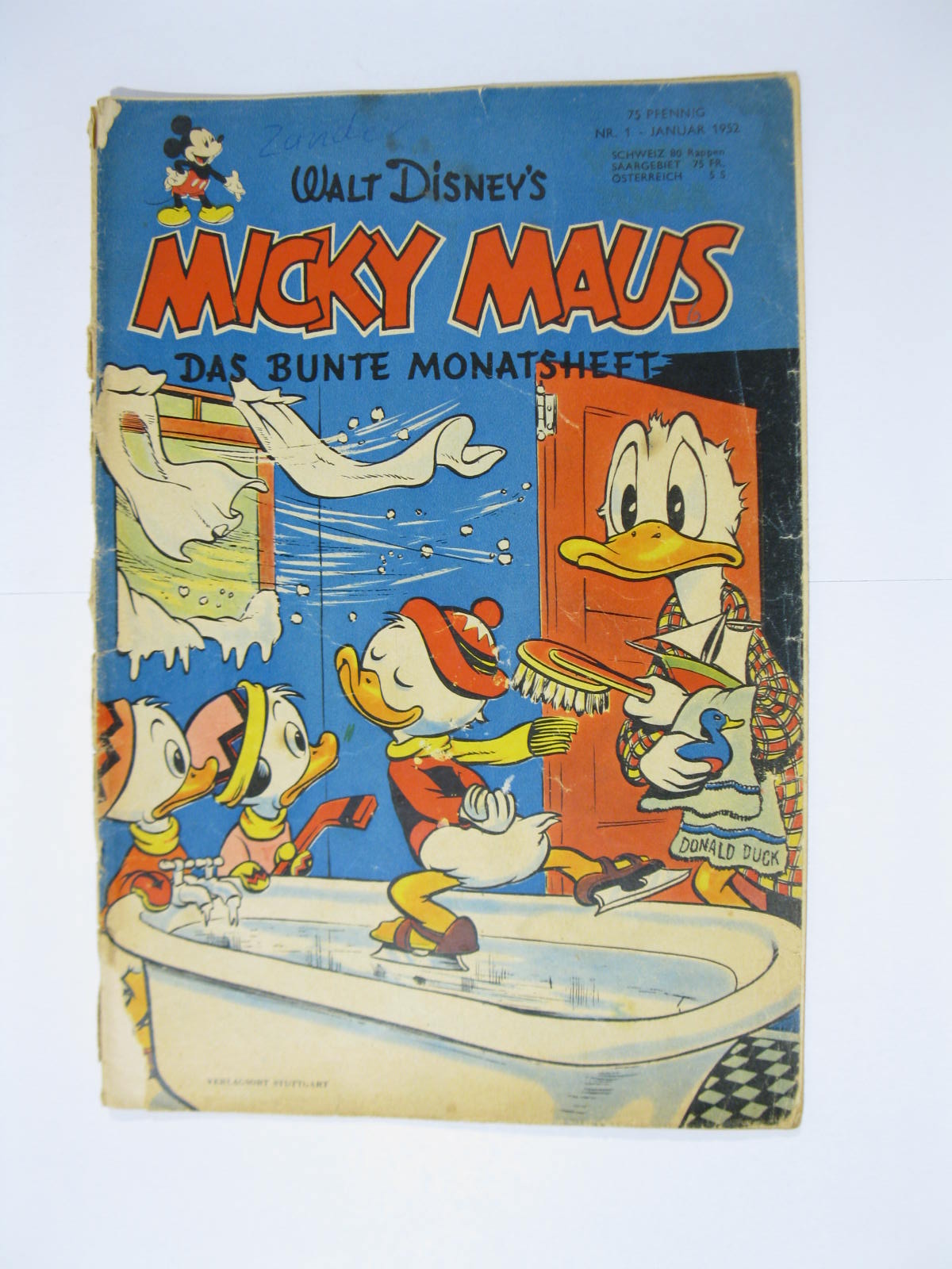 Micky Maus 1952/ 1 vom Januar 1952   Ehapa im Zustand (3/3-4). 121275