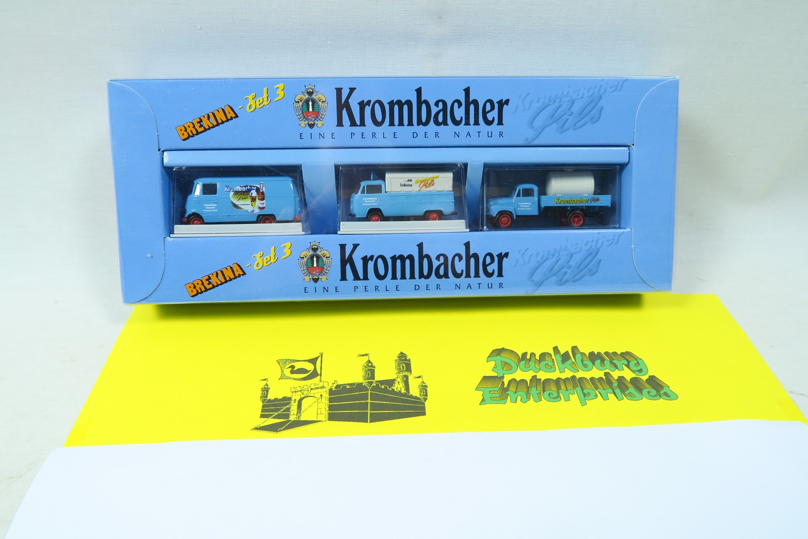 Brekina 2525 Krombacher MB L 319 / VW Bulli / Borgward Set in OVP 1:87 185313