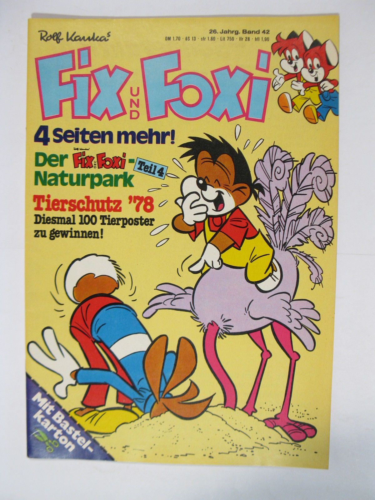 Fix und Foxi 26. Jhrg. 1978/42 + Beilage Kauka Pabel im Z (1). 79549