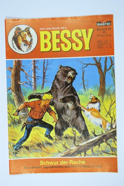 Bessy Comic-Heft Nr. 61 Bastei im Zustand (0-1/1). 141793