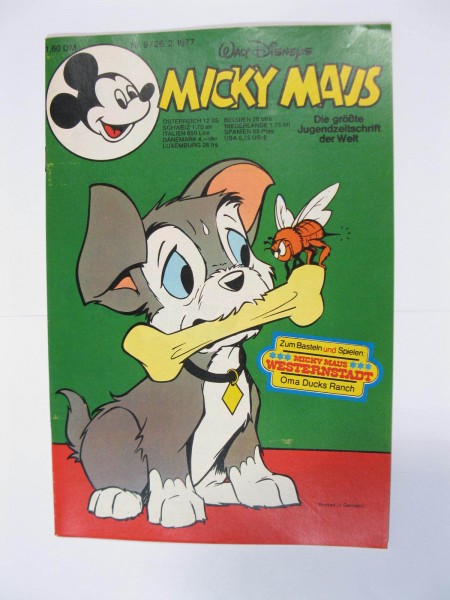 Micky Maus 1977/ 9 Originalheft vom 26.2.77 in Z (1-2 oS) 54440