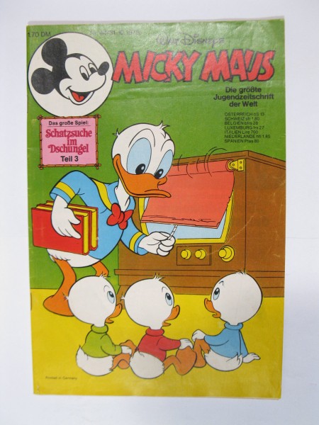 Micky Maus 1978/44 Originalheft vom 31.10.78 im Z (2). 77533