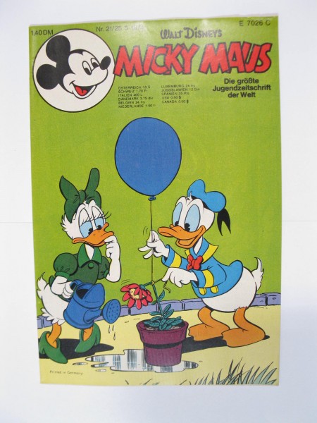 Micky Maus 1974/21 Originalheft vom 25.5.74 in Z (1 oS) 54302