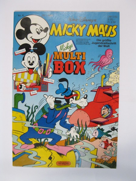 Micky Maus 1987/ 6 Originalheft vom 29.1.87 in Z (1-2) 54961