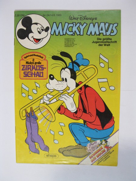 Micky Maus 1983/24 Originalheft vom 14.6.83 im Z (1). 77981