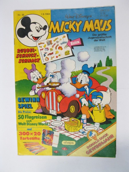 Micky Maus 1984/36 Originalheft vom 1.9.84 im Z (2). 78087