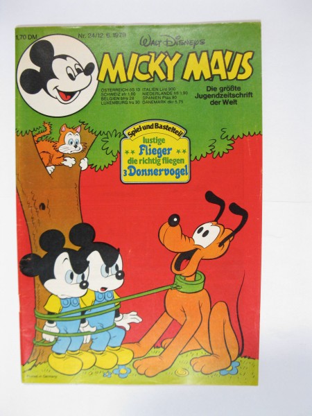 Micky Maus 1979/24 Originalheft vom 12.6.79 im Z (1-2). 77575