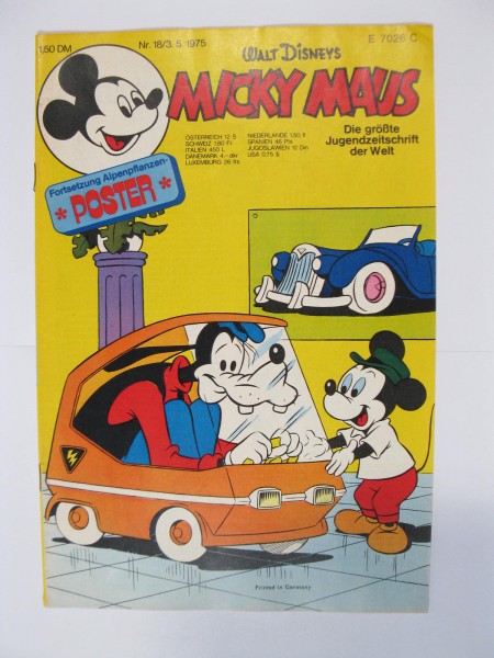 Micky Maus 1975/18 Originalheft vom 3.5.75 in Z (1-2 oS) 54350