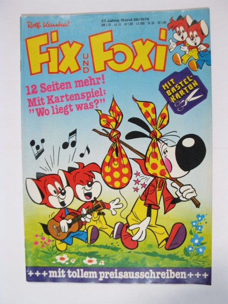 Fix und Foxi 27. Jhrg. 1979/26 + Beilage Kauka Pabel im Z (1). 79591