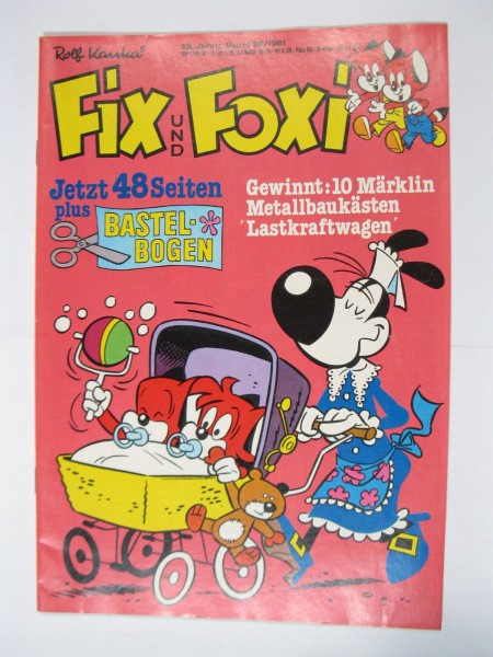 Fix und Foxi 29. Jhrg. 1981/28 + Beilage Kauka Pabel im Z (1-2). 79765
