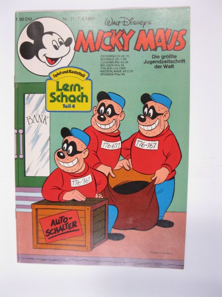 Micky Maus 1981/15 Originalheft vom 7.4.81 in Z (0-1) 54657
