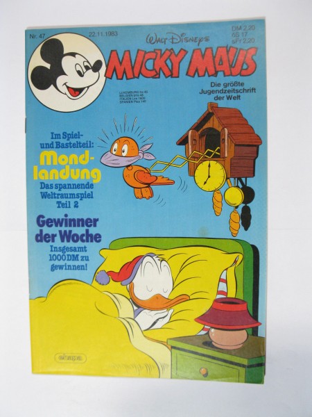 Micky Maus 1983/47 Originalheft vom 22.11.83 im Z (1/1-2). 78015