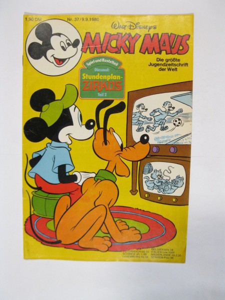 Micky Maus 1980/37 Originalheft vom 9.9.80 in Z (1-2) 72555