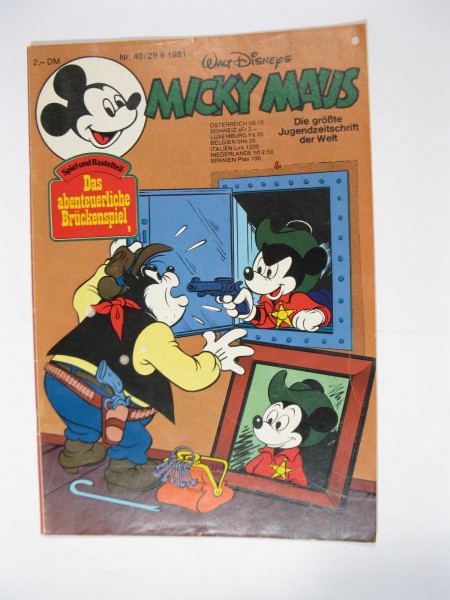 Micky Maus 1981/40 Originalheft vom 29.9.81 im Z (2). 77817