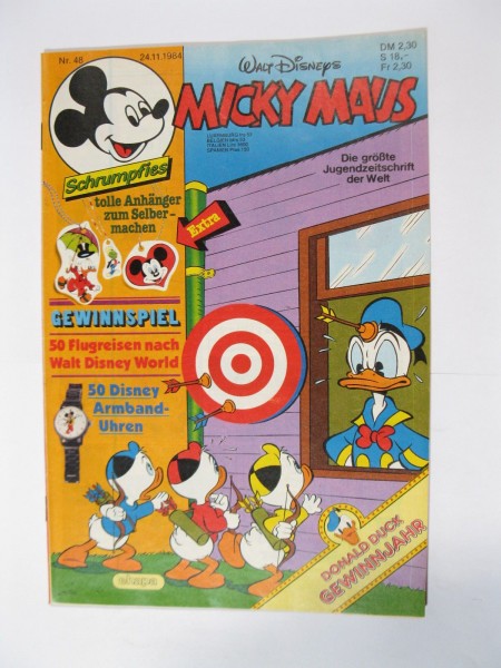 Micky Maus 1984/48 Originalheft vom 24.11.84 im Z (1/1-2). 78109