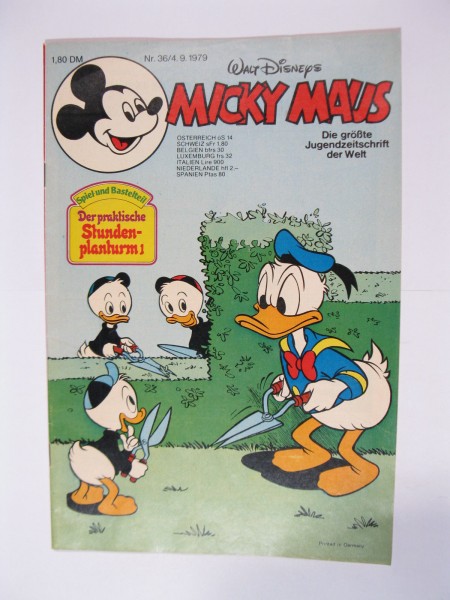 Micky Maus 1979/36 Originalheft vom 4.9.79 im Z (1/1-2). 77595