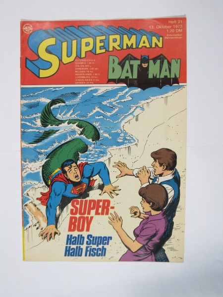 Superman Comic 1973/21 Ehapa im Zustand (1-2 oS). 66619