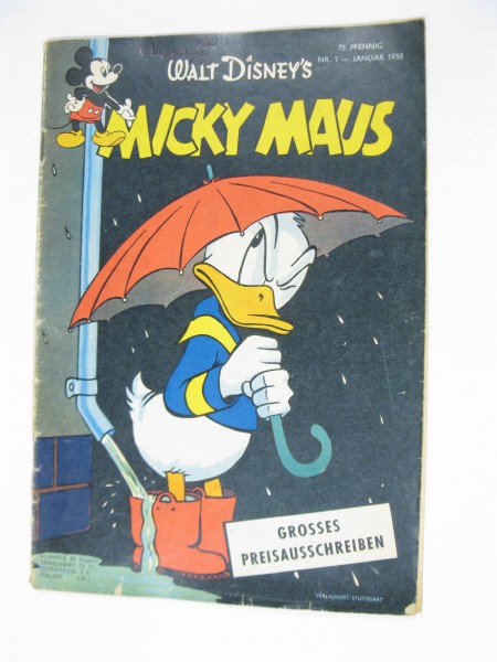 Micky Maus 1955/ 1 vom Januar 1955 Ehapa im Zustand (2-3 NZ). 119077