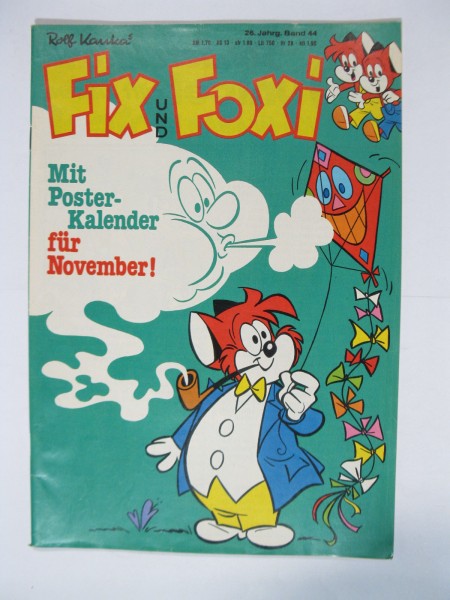 Fix und Foxi 26. Jhrg. 1978/44 + Beilage Kauka Pabel im Z (1). 79551