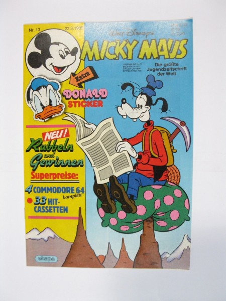 Micky Maus 1985/13 Originalheft vom 23.3.85 in Z (1) 54864