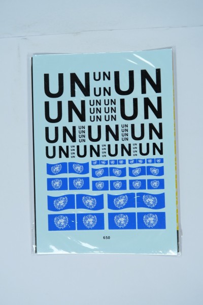 Easy Decal Decal Set für Uno UN vereinte Nationen verschiedene Maßstäbe z1327