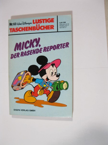 Donald Duck Lustiges Taschenbuch Nr. 63 ERSTAUFLAGE Ehapa Z (1). 116223
