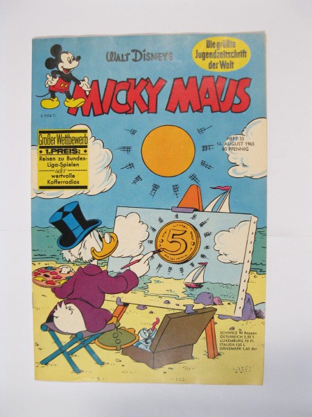 Micky Maus 1965/33 Originalheft vom 14.8.65 in Z (1 oS) 54106