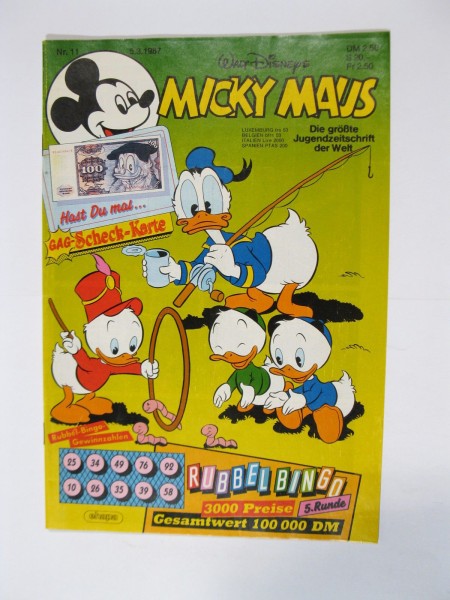 Micky Maus 1987/11 Originalheft vom 5.3.87 im Z (1). 78299
