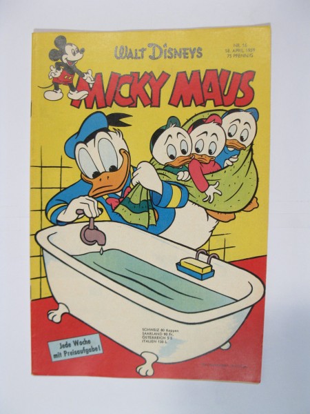 Micky Maus 1959/16 Originalheft vom 18.4. 59 in Z (1 oS) 57476